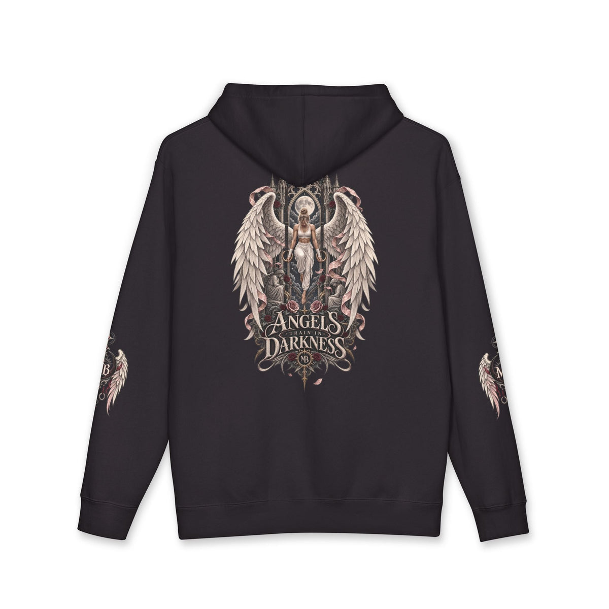 Angels Train In Darkness Women's Hoodie – kledingmockup 2