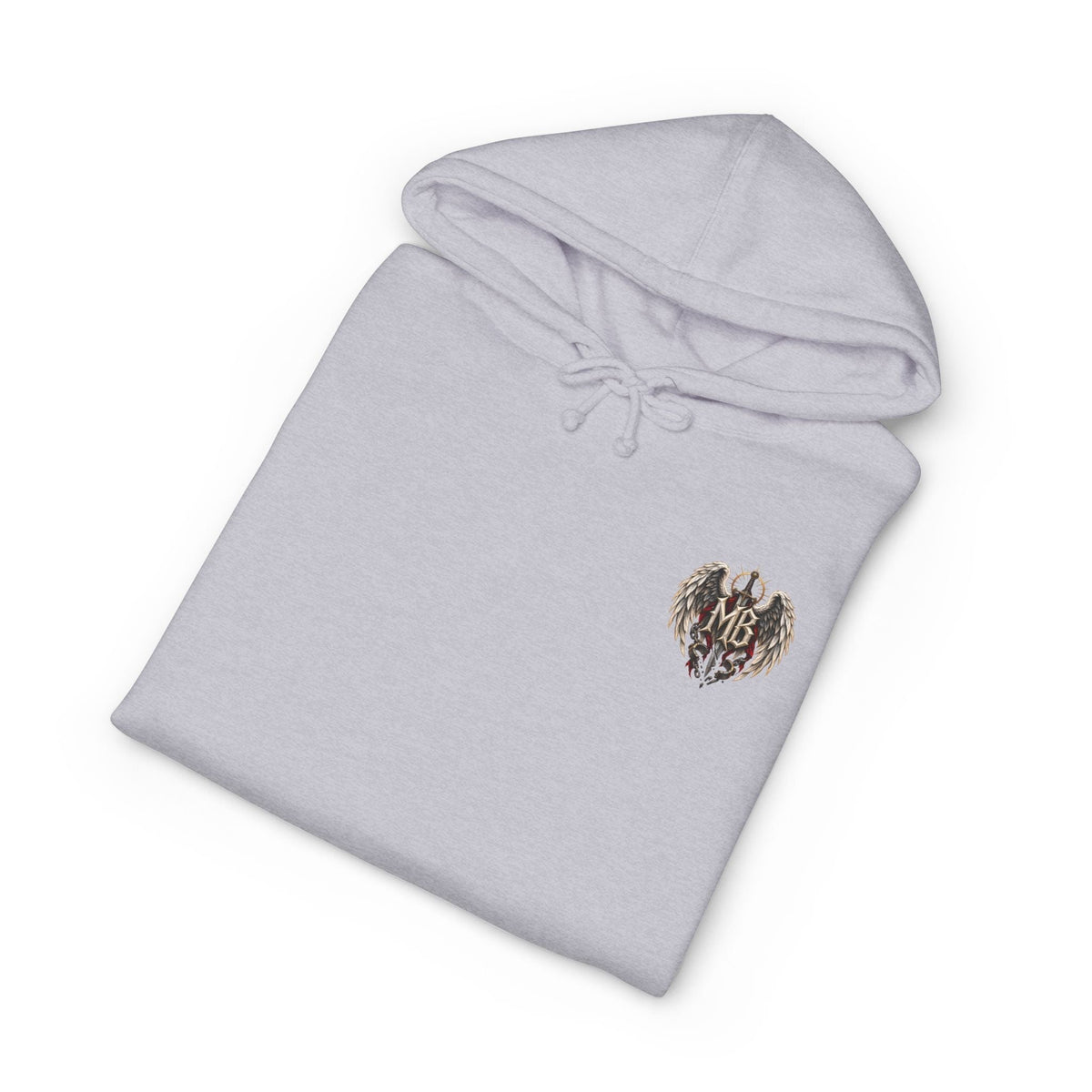 Fallen But Unbroken Men's Hoodie – kledingmockup 8