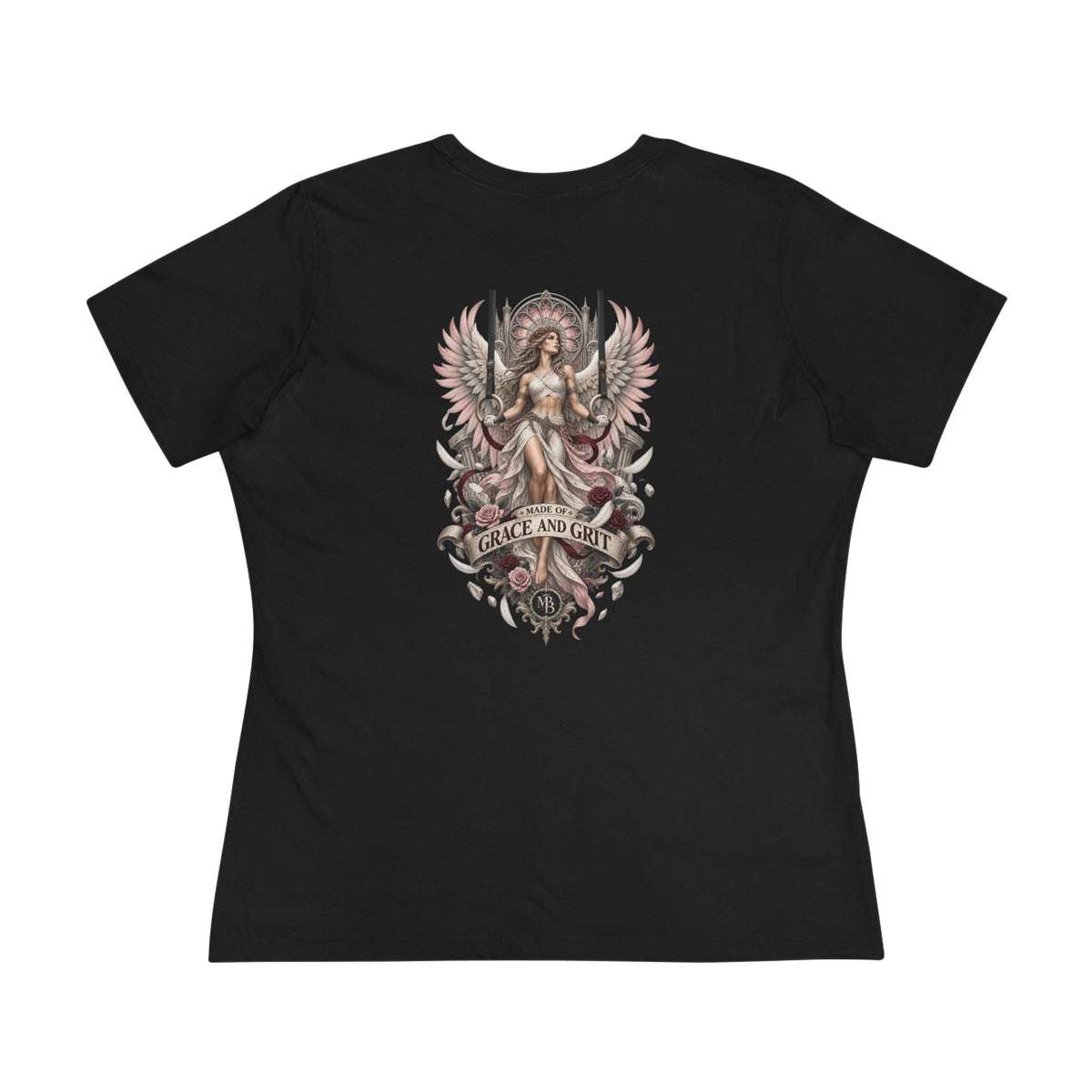Made Of Grace And Grit Women's T-Shirt & Shorts Set – kledingmockup 2