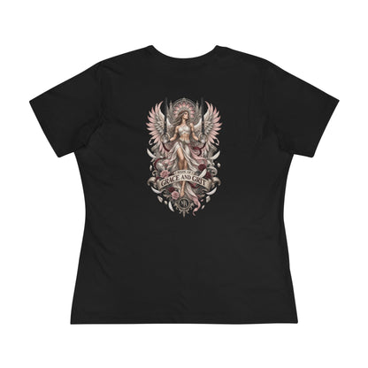 Made Of Grace And Grit Women's T-Shirt & Shorts Set – kledingmockup 2