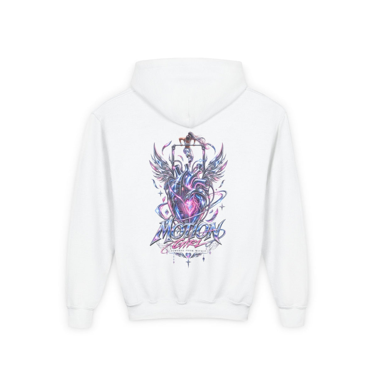 Star Rider Youth Girls Hoodie – kledingmockup 4
