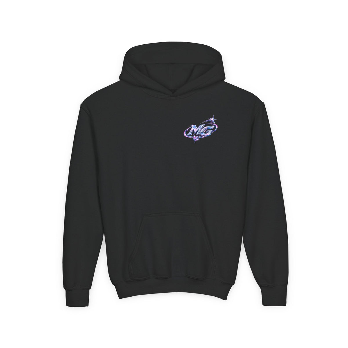 Cosmic Rebel Youth Girls Hoodie – kledingmockup 1