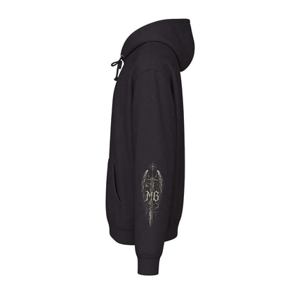 Fallen But Unbroken Men's Hoodie – kledingmockup 3
