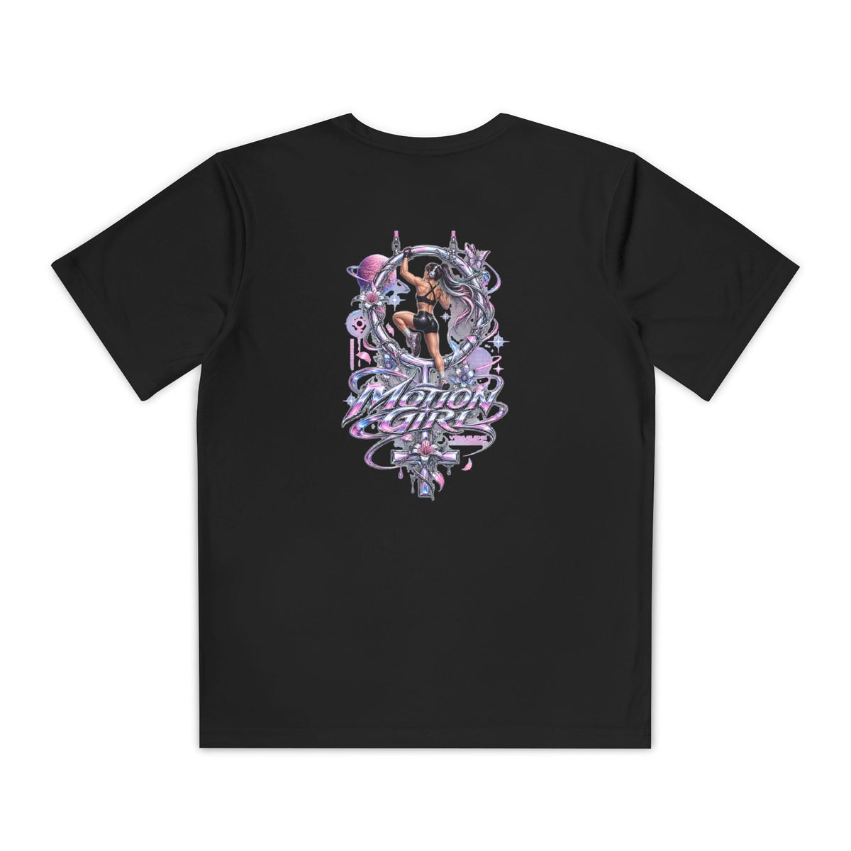 Chrome Butterfly Youth Girls T-Shirt & Shorts Set — originele supplier mockup