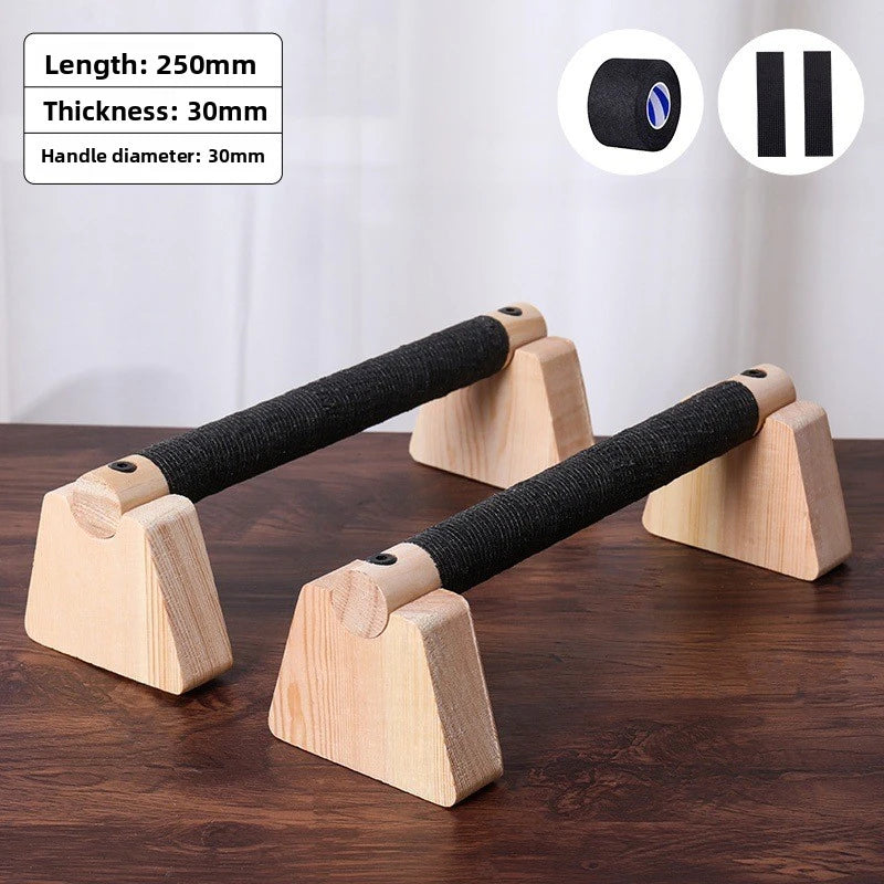 Compact wooden parallettes for bodyweight and handstand training