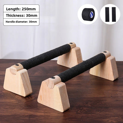 Compact wooden parallettes for bodyweight and handstand training