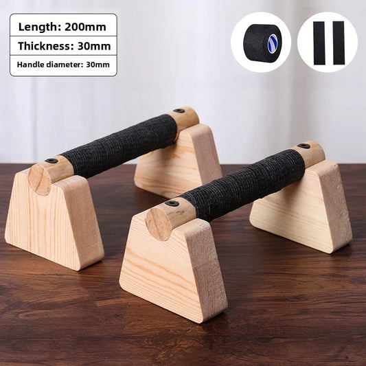 MotionBar Calisthenics Starter Bundle with 25 cm wooden parallettes