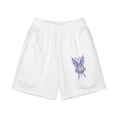Chrome Butterfly Girls Shorts - White – originele kledingmockup