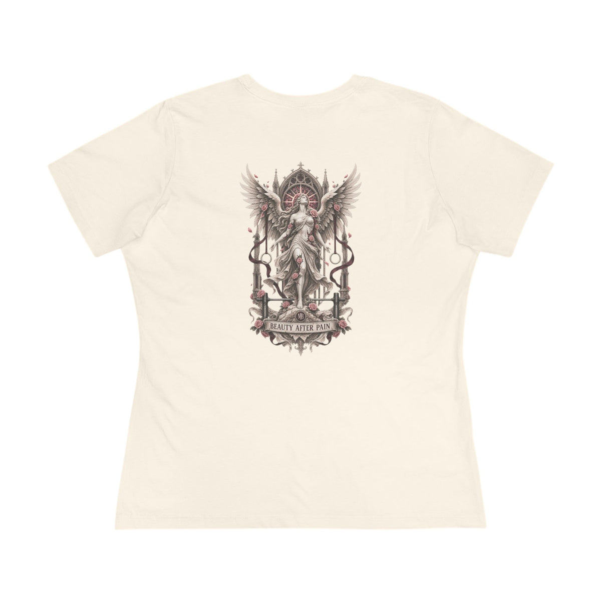 Beauty After Pain Women's T-Shirt – Natural back – official Printify mockup