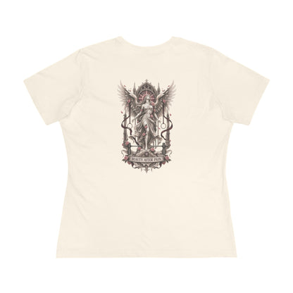Beauty After Pain Women's T-Shirt – Natural back – official Printify mockup
