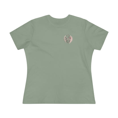 Born From Broken Wings Women's T-Shirt – Sage front – official Printify mockup