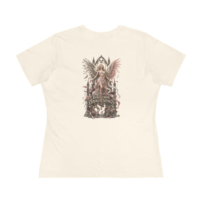 Born From Broken Wings Women's T-Shirt – Natural back – official Printify mockup