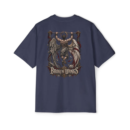 Broken Wings Men's T-Shirt – Midnight Blue back – official Printify mockup