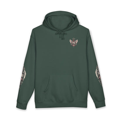 Divine Discipline Women's Hoodie – Alpine Green front – official Printify mockup
