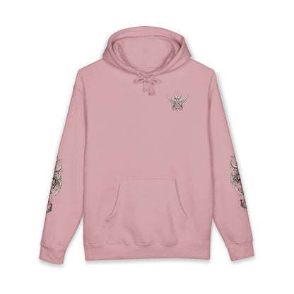 Heaven Knows My Strength Women's Hoodie – Dusty Pink front – official Printify mockup