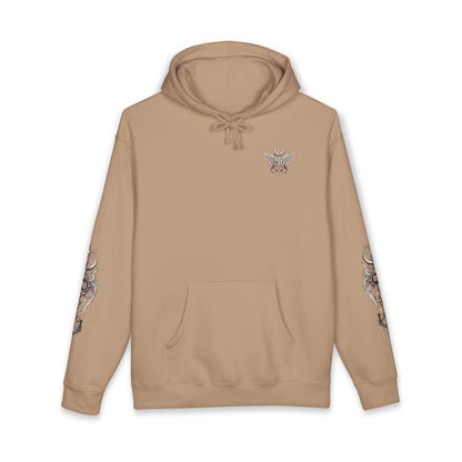 Heaven Knows My Strength Women's Hoodie – Sandstone front – official Printify mockup