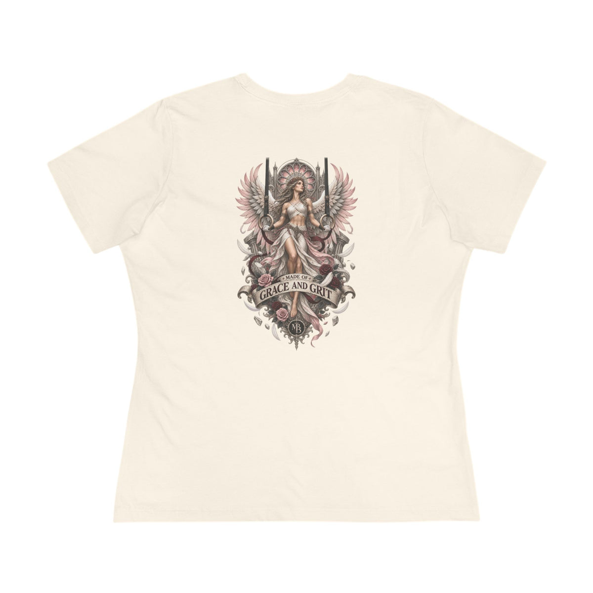 Made Of Grace And Grit Women's T-Shirt – Natural back – official Printify mockup