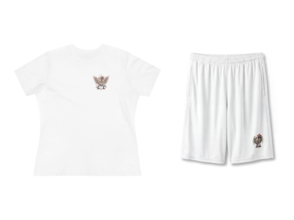 Beauty After Pain Women's T-Shirt & Shorts Set – White – beide onderdelen