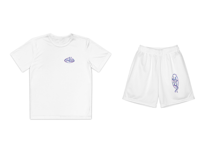 Digital Siren Youth Girls T-Shirt & Shorts Set – White – beide onderdelen
