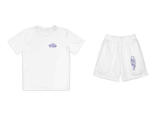 Digital Siren Youth Girls T-Shirt & Shorts Set – White – beide onderdelen