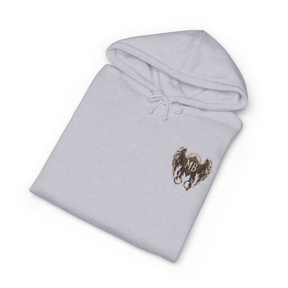 Redemption Through Rep Men's Hoodie — Folded, Grey Heather — originele Printify-mockup