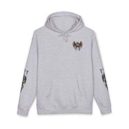Redemption Through Rep Men's Hoodie — Front, Grey Heather — originele Printify-mockup