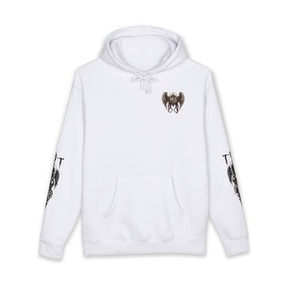 Redemption Through Rep Men's Hoodie — Front, White — originele Printify-mockup