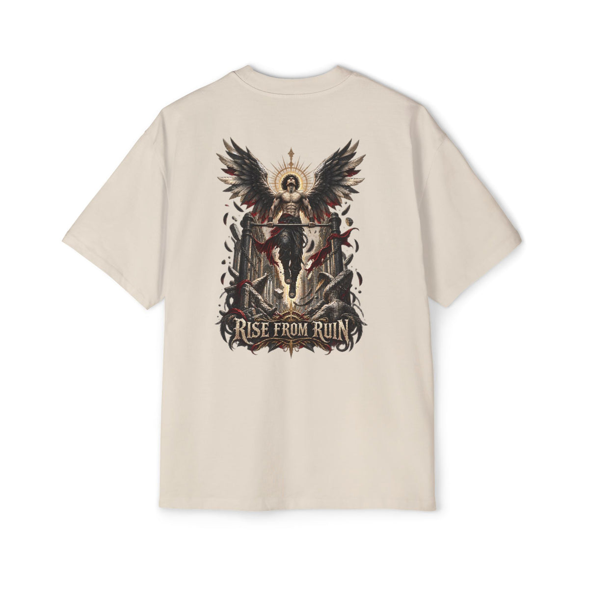 Rise From Ruin Men's T-Shirt – Ecru back – official Printify mockup