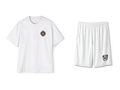 Chains Of The Fallen Men's T-Shirt & Shorts Set – White – beide onderdelen