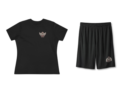 Made Of Grace And Grit Women's T-Shirt & Shorts Set – Black – beide onderdelen