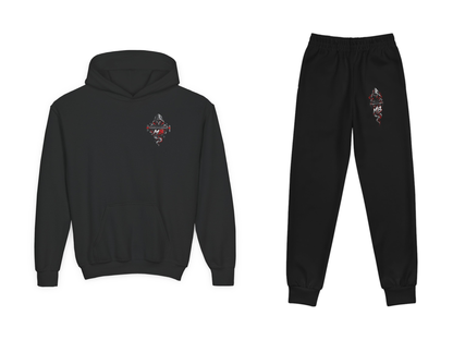 Ghost Of The Bars Youth Boys Hoodie & Joggers Set – Black – beide onderdelen