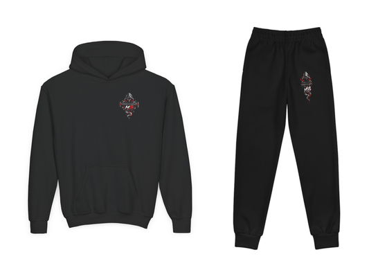 Ghost Of The Bars Youth Boys Hoodie & Joggers Set – Black – beide onderdelen