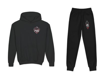 MotionBar Youth Division Boys Hoodie & Joggers Set – Black – beide onderdelen