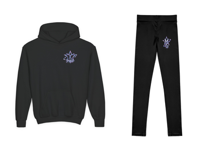 Star Rider Youth Girls Hoodie & Leggings Set – Black – beide onderdelen